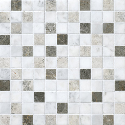 Marble Collection 1" x 1" Natural Stone Accent Tile in Tirso Blend