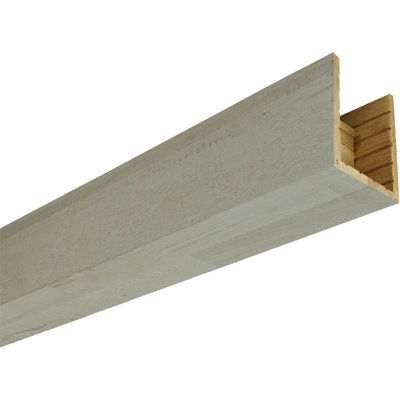 AmeriCraft Wood Resawn Beam, 3-Sided (U-Beam), 9 1/2"W x 5 1/2"H x 144"L, Espresso Finish, Stain Grade White Oak
