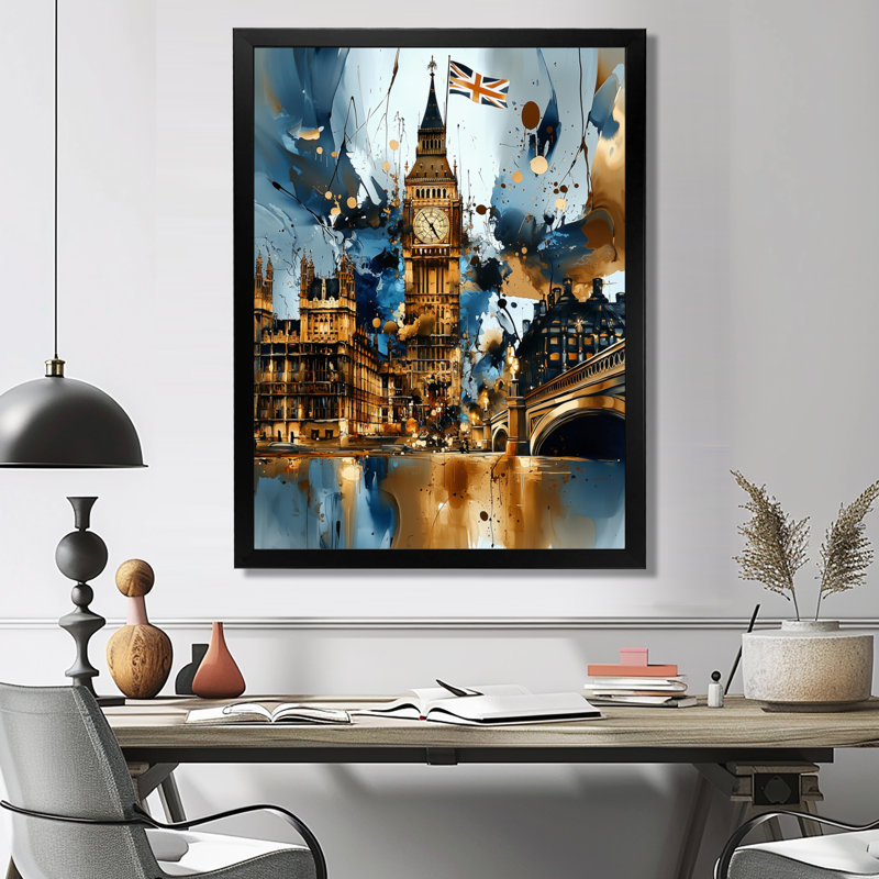 Muneefa - Cityscapes Canvas Art Print, Black, 20" H x 12" W, Single Picture Framed Print