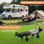 2-in-1 Foldable Festival Trolley Converts to Lounge Chair, Heavy-Duty Camping Wagon with 360° Swivel Wheels, Parking Brake & Drink Holder for Beach, Garden and Outdoor Use-129500878