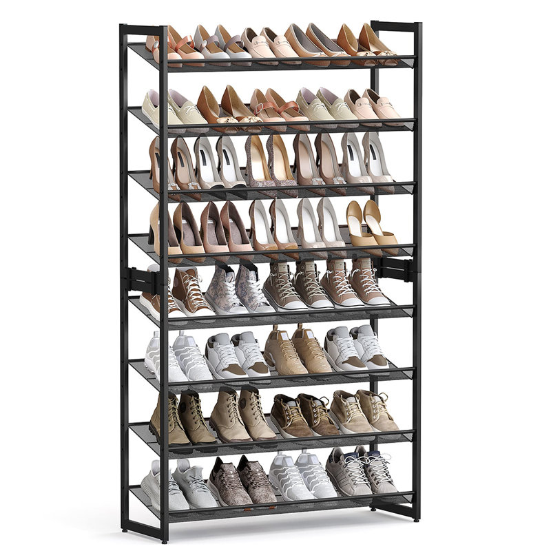 Range-chaussures en métal 64 paires H 64,4 po à 8 étages