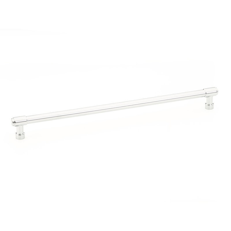 Emtek Jasper Bar Cabinet Pull, Polished Chrome, 12" Center To Center