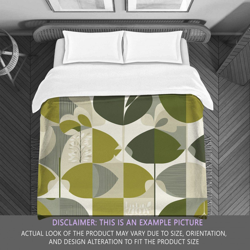 Funky Bedding, Twin Comforter, Green/Gray Abstract