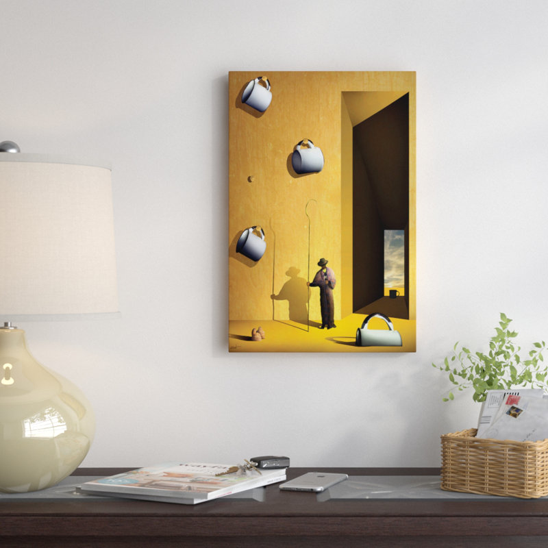 Les tasses du collecteur sur toile tendue, H 18 po x l 26 po x P 1,5 po