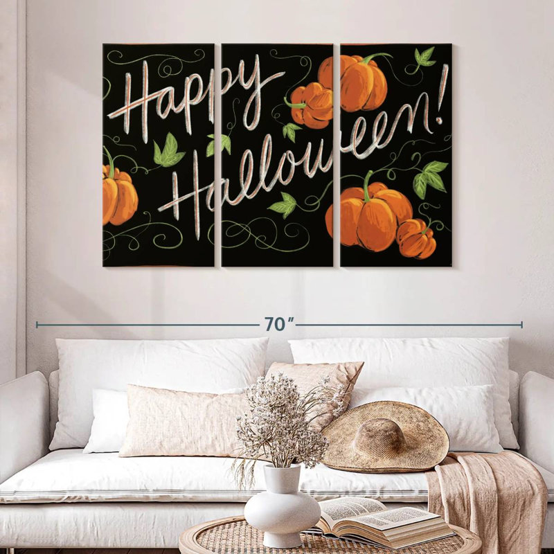 Lelend Happy Halloween Pumpkin, 32" H x 50" W