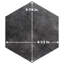 Hex industrielle de 8 1/2 po X 9-7 / 8 po Carreau en porcelaine d'aspect moderne-87777196