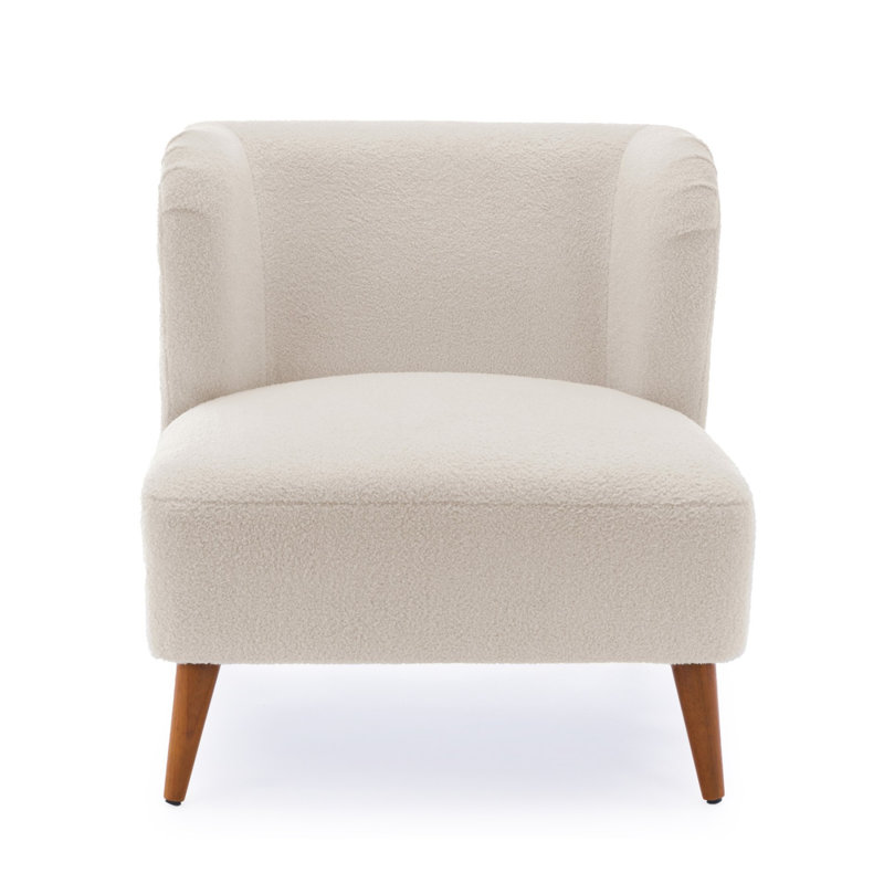 Fauteuil d'appoint Boucle - blanc laiteux