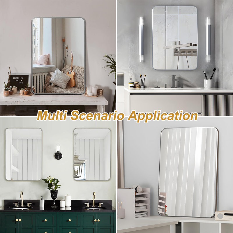 Miroir de salle de bain 24x32 ", Argent argent