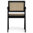 Regina Solid Wood Dining Chair with Ratan Backrest and Mid-Century Modern Design (Set of 2)-1822006084