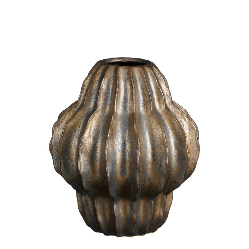 Chedva Ceramics Table Vase, Bronze
