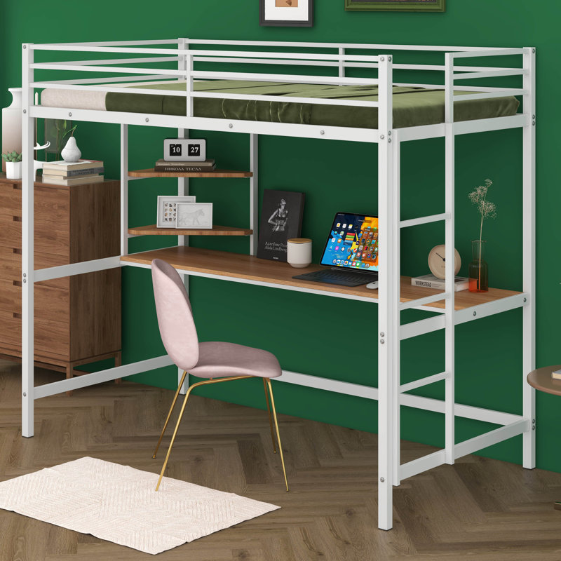 Lit mezzanine enfants aires, Lit simple, Blanc