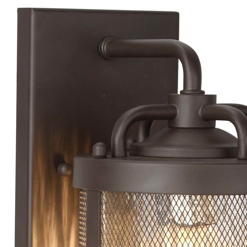 Lanterne murale d'extérieur 1 lumière finition bronze