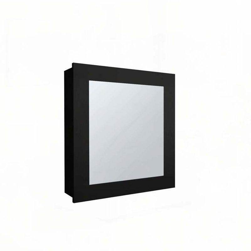 Pharmacie avec porte et miroir inclus, Noir