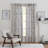 Kamloops 100% Polyester Semi-Sheer Floral Curtain Panel with Grommet Top-308402412-308402402