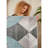 Wencil Luxury Cotton Area Rug, 2.6 x 3.3 ft | 100% Cotton, 1200 GSM, Pile Height: 0.4 in, Total Thickness: 0.3 in | Antibacterial, Non-Slip PVC Underside, Machine Washable | Stylish Blue, Grey & Black Design for Modern Homes-112936983