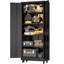 Armoire de rangement en métal verrouillable avec roulettes et 4 tablettes réglables