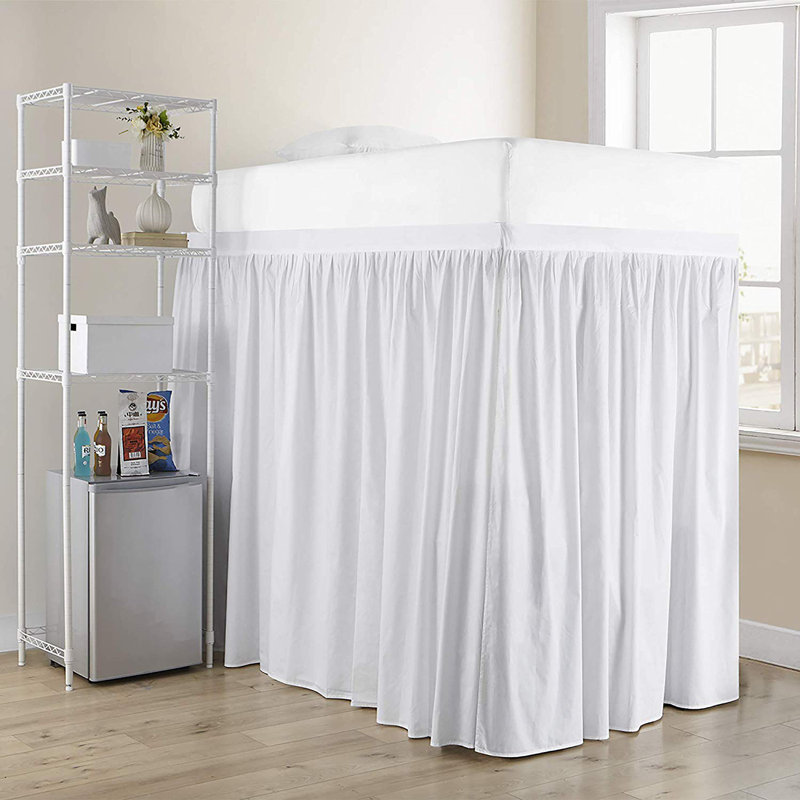 Tailored Wrap Around Bed Skirt, Farmhouse White, Twin XL