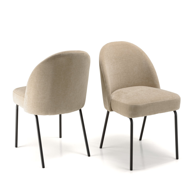 Shianne 50cm H Metal Side Chair, Beige