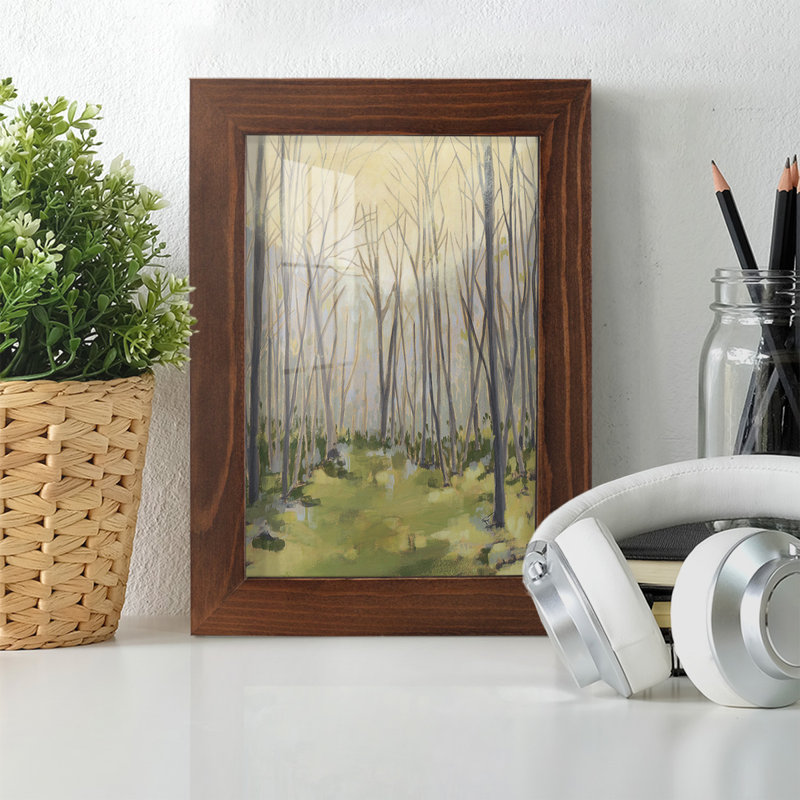 Delicate Forest II - reproduction de cadre photo simple, H 6 po x l 4 po x P 1 po, Châtaigne