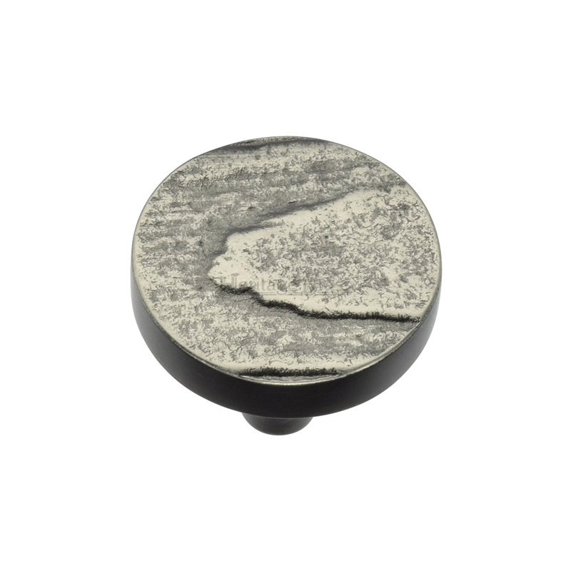 Heritage Brass Cabinet Knob Round Pine Design, 3.2cm