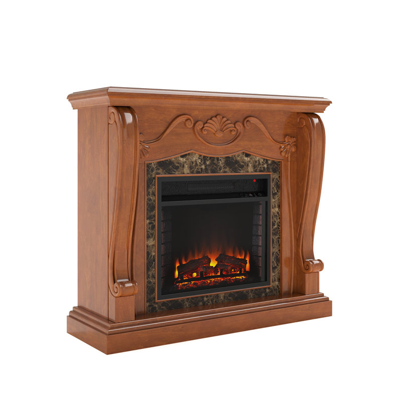 Cardona Electric Fireplace With Faux Marble