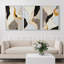 "Élégance abstraite, courbes dorées et grises modernes, art moderne, décor de salon" 3 pièces-100780634-100780636