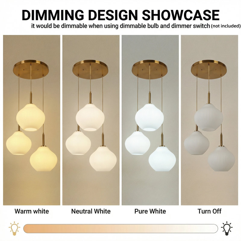 Luminaire suspendu grappe 23 pouces Jonny, Cuivre