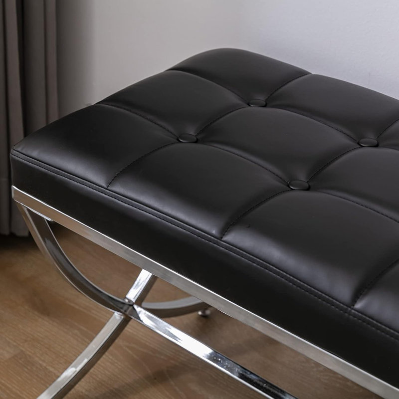 Banc de repose-pieds capitonné Modern