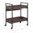 Walnut & Black Finish Serving Cart