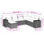  7 Piece Patio Sofa Set With Cushions Black Poly Rattan