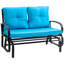Chaise berçante d'extérieur en métal avec coussins-2107773398-2107773416