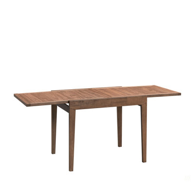 Mayah Walnut Finish Dining Table W/ Extension Leaf