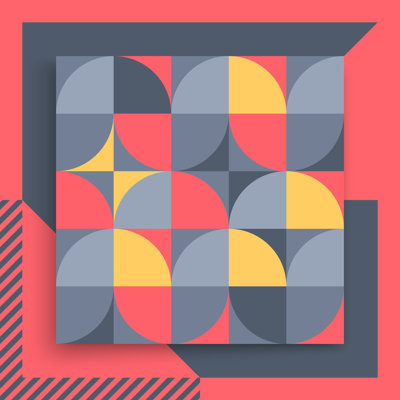 Abstract Geometric Design - Wrapped Canvas Print