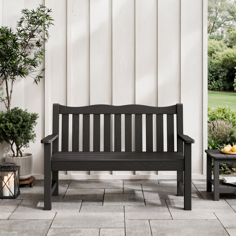 Banc d'extérieur imperméable 49 po, Noir