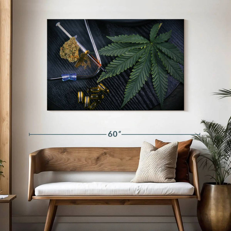 Senne Medicinal Marijuana Leaf, 32" H x 48" W
