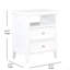 Table de chevet 2 tiroirs Weston White-319170686