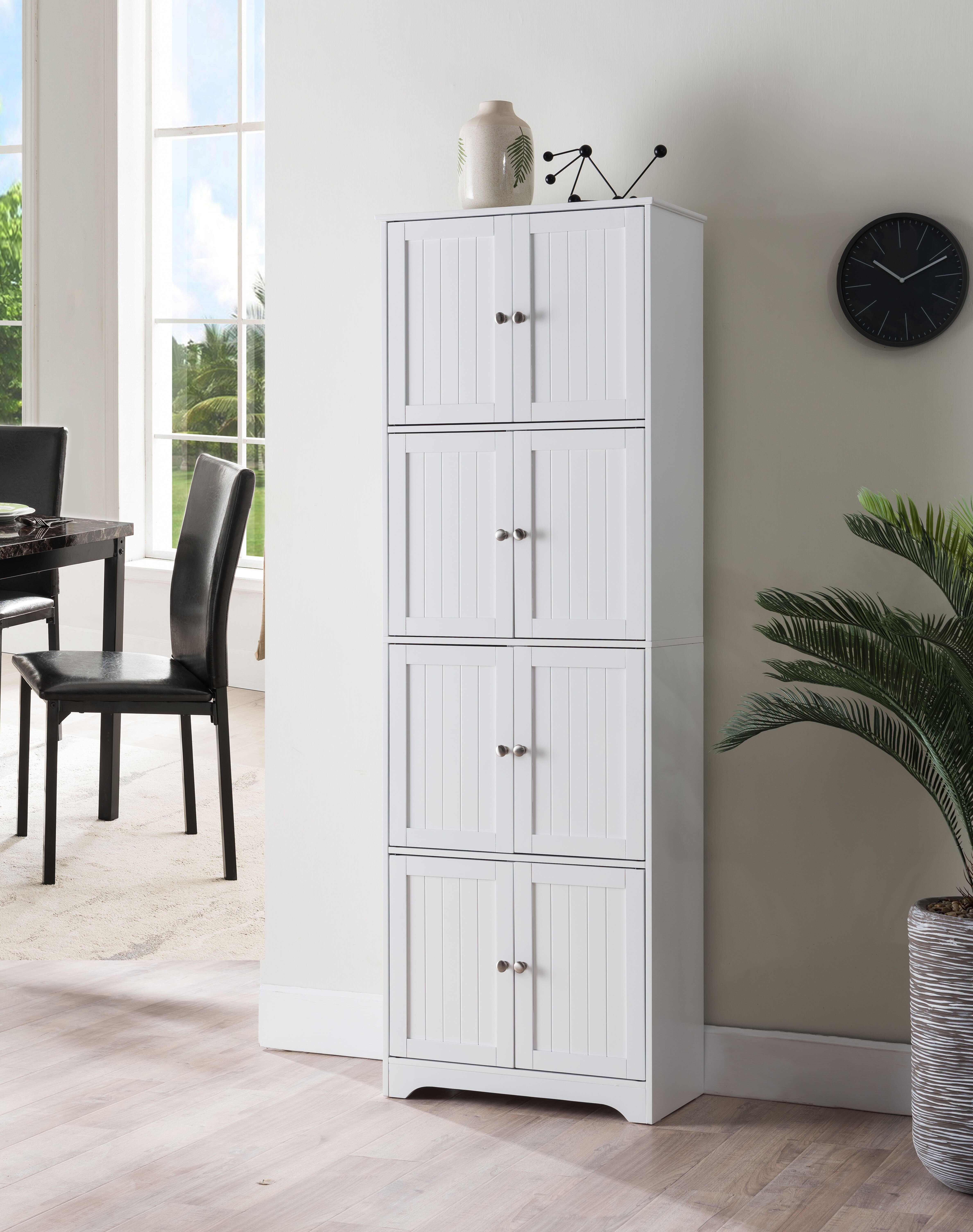 Boyel Living White Accent Storage Cabinet with 3-Drawer Chest, white-014