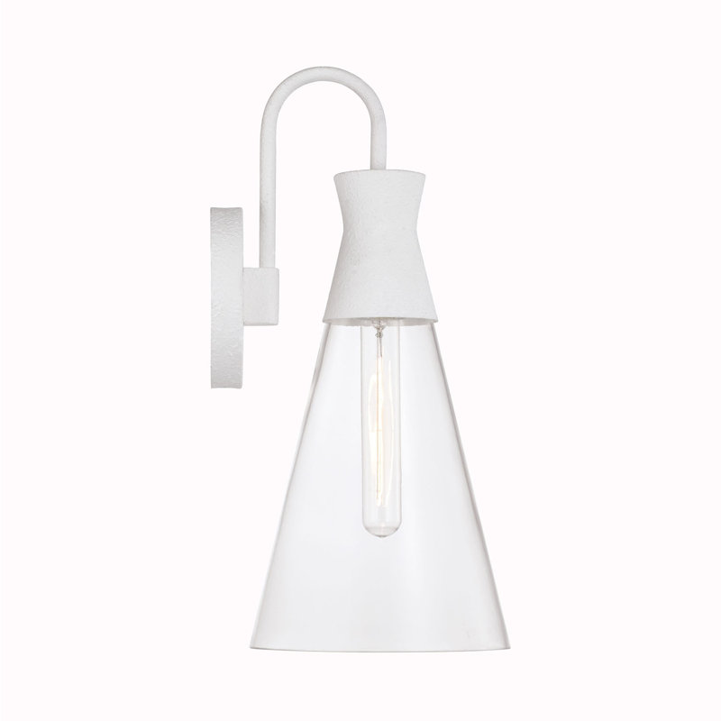 Tonya Steel Armed Sconce, White