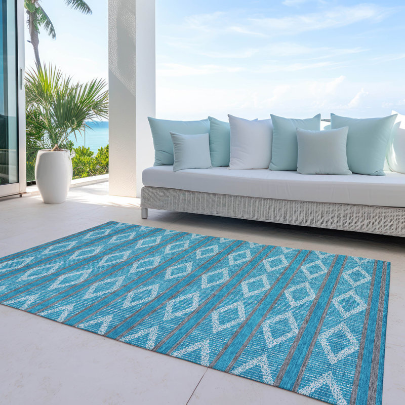  Machine Washable Indoor/Outdoor Chayden ACN1029 Purple Rug, Rectangle 5' x 7'6"