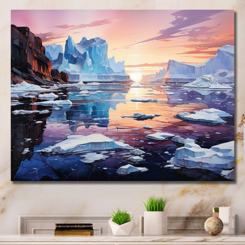 Antartica Antarctique Melody Harmonious II - impression, H 30 po x l 40 po x P 1,5 po, Toile tendue