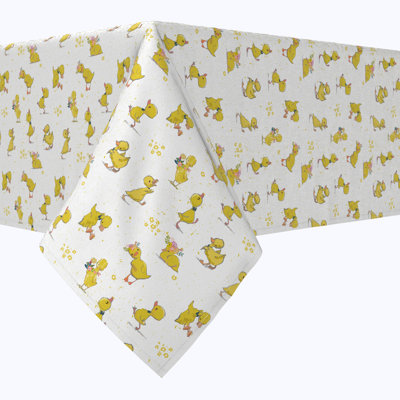 Rectangular Tablecloth, 100% Cotton, 52X104", Ducklings