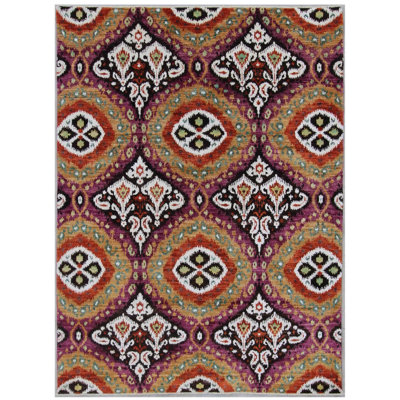 Rectangle Geometric Hand Knotted Area Rug
