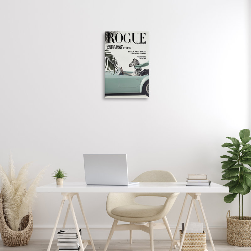 Art mural sur toile Rogue Zebra, design par Annabelle Hall, H 24 po x l 16 po