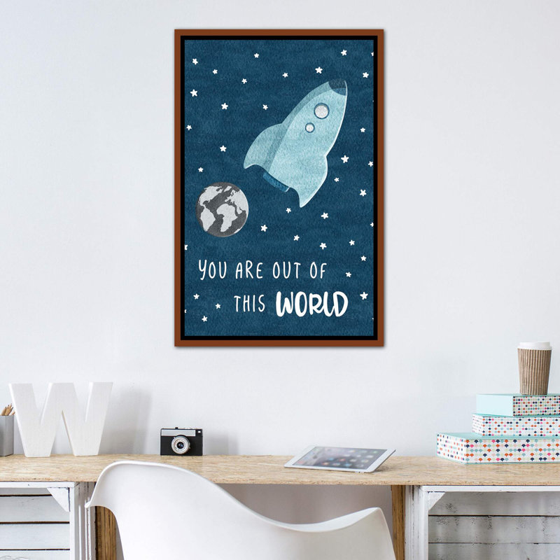 « out of the world », art, H 40 po x l 26 po x P 1,5 po, Toile avec cadre en bois classique