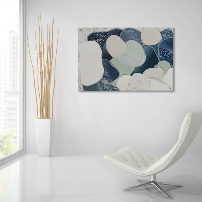 «Lily Pond Landscape 1» par Coco Good, art mural en verre acrylique, 36 po x 24 po