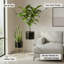 Ensemble de pots à fleurs modernes en métal noir avec support doré pour plantes fraîches ou artificielles, décoration de bureau, cadeaux