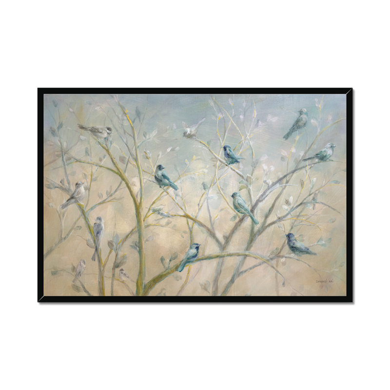 Spring Gathering - Painting, Black Framed Paper Print, 34cm H x 50cm W