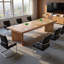 Table de conférence moderne en bois massif minimaliste moderne-2278726