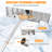 Scratch-free Roof Snow Rake W/wheels, 5-21 Ft Telescoping,gentle On Cedar Shake