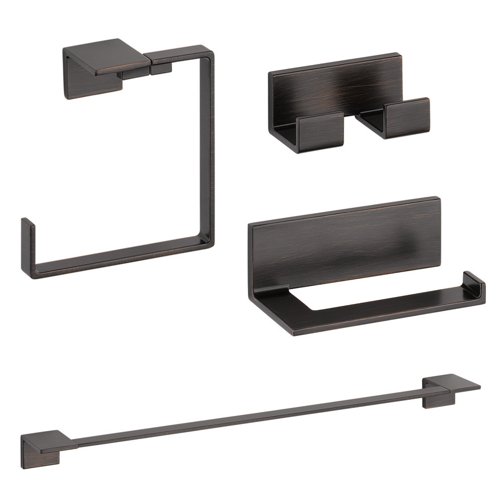 Vero Delta 4 Piece Bathroom Hardware Set Delta 